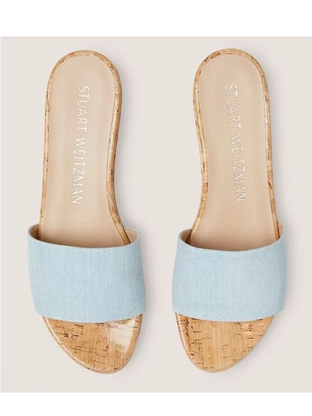 Stuart Weitzman Denim Wedge Sandal